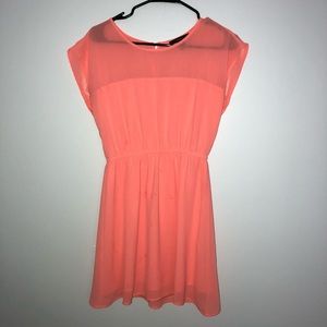 Salmon pink chiffon Forever 21 dress